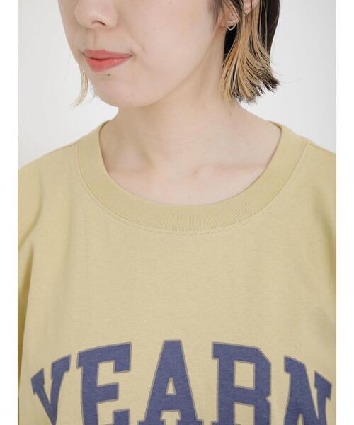 Samansa Mos2（サマンサ モスモス）の「フロントロゴプリントTシャツ（Tシャツ/カットソー・レディース・オフホワイト/イエロー/チャコールグレー/ブラウン・F）」の19枚目の写真