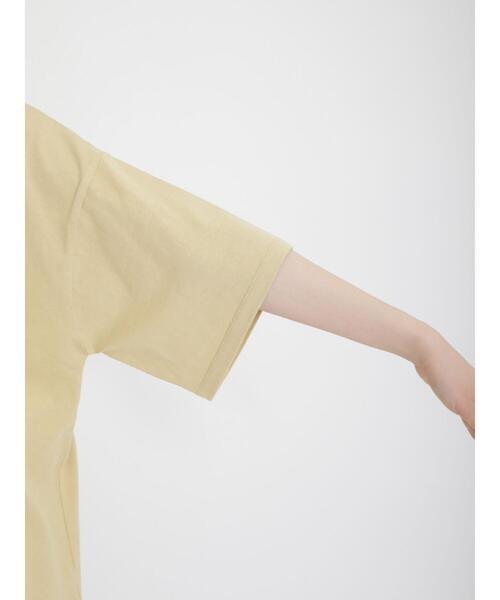 Samansa Mos2（サマンサ モスモス）の「フロントロゴプリントTシャツ（Tシャツ/カットソー・レディース・オフホワイト/イエロー/チャコールグレー/ブラウン・F）」の16枚目の写真