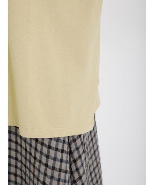 Samansa Mos2（サマンサ モスモス）の「フロントロゴプリントTシャツ（Tシャツ/カットソー・レディース・オフホワイト/イエロー/チャコールグレー/ブラウン・F）」の15枚目の写真