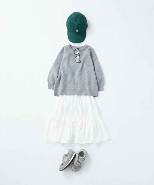 CIAOPANIC TYPY(チャオパニックティピー)の「【KIDS】ウォッシャブルスウェットライクニット(ニット/セーター・キッズ・グリーン/ピンク/ホワイト/ブラック/ブルー/グレー/グリーン系その他2/サックスブルー・S/M/L/XL/XXL)」の18枚目の写真