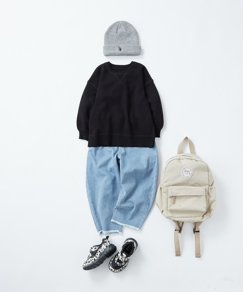 CIAOPANIC TYPY(チャオパニックティピー)の「【KIDS】ウォッシャブルスウェットライクニット(ニット/セーター・キッズ・グリーン/ピンク/ホワイト/ブラック/ブルー/グレー/グリーン系その他2/サックスブルー・S/M/L/XL/XXL)」の19枚目の写真