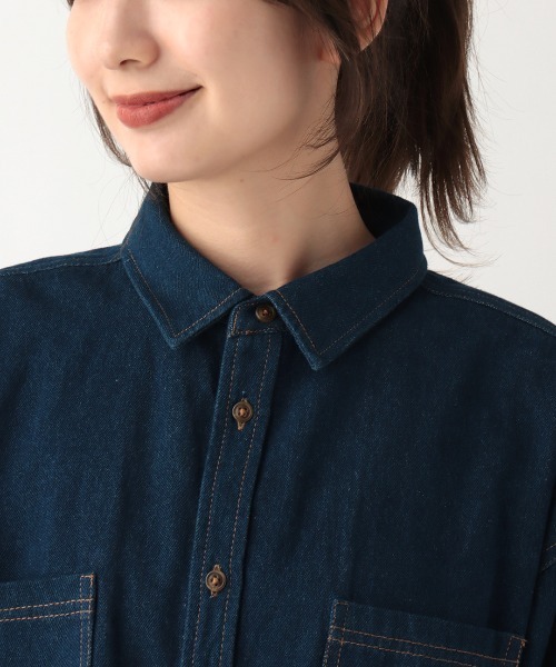 チチカカ（チチカカ）の「フラワー刺繍デニムシャツ（シャツ/ブラウス・レディース・インディゴブルー/ブルー・FREE）」の15枚目の写真