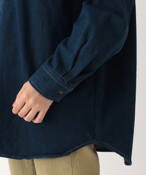 チチカカ（チチカカ）の「フラワー刺繍デニムシャツ（シャツ/ブラウス・レディース・インディゴブルー/ブルー・FREE）」の21枚目の写真