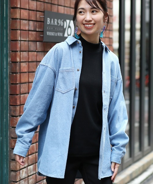 チチカカ（チチカカ）の「フラワー刺繍デニムシャツ（シャツ/ブラウス・レディース・インディゴブルー/ブルー・FREE）」の20枚目の写真