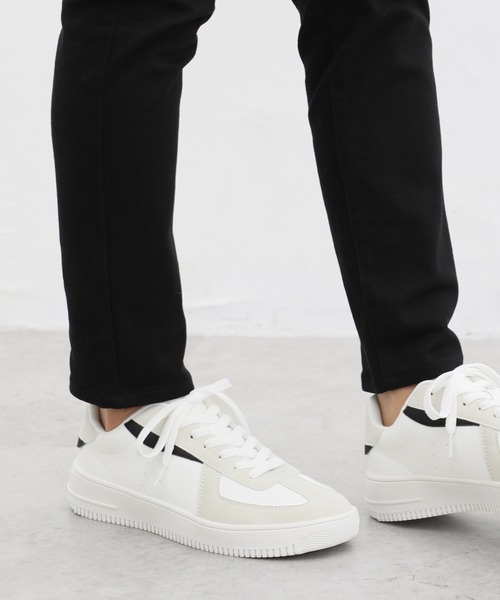 Honeys（ハニーズ）の「ジャーマントレーナースニーカー（スニーカー・レディース・ホワイト系その他/ホワイト/ブラック・L/LL/S/M）」の5枚目の写真