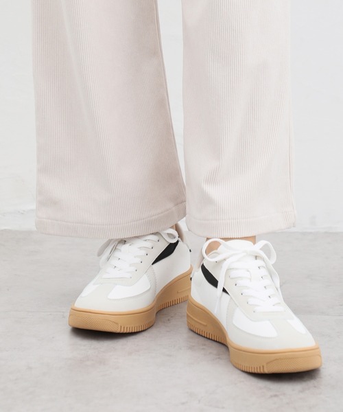 Honeys（ハニーズ）の「ジャーマントレーナースニーカー（スニーカー・レディース・ホワイト系その他/ホワイト/ブラック・L/LL/S/M）」の7枚目の写真