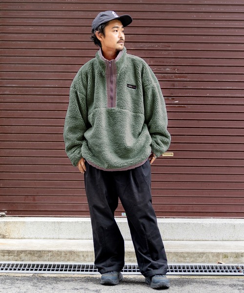 Java（ジャバ）の「《JaVaジャバコラボ》古着ライクなデザインが目を惹く。リバーシブルハーフジップナイロンボアブルゾン（ブルゾン・メンズ・ブラック/パープル/ブルーグリーン/ベージュ/オレンジ・MEDIUM/LARGE/X-LARGE）」の20枚目の写真