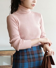 zootie | 【新感覚のなめらかタッチ！】チクチクしない なめらかリブニット［タートルネック］(ニット/セーター)