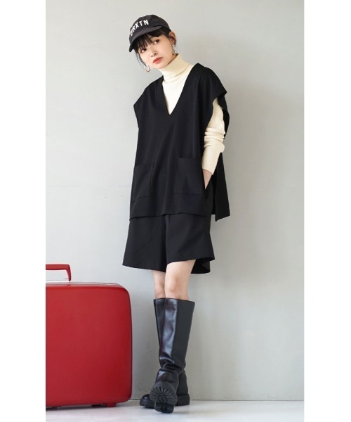 zootie（ズーティー）の「【新感覚のなめらかタッチ！】チクチクしない なめらかリブニット［タートルネック］（ニット/セーター・レディース・レッド/ライトベージュ/ブラック/ロイヤルブルー/ブラウン/チャコール/ライトピンク/杢グレー/アイボリー/ダークカーキ/イエロー系その他/ネイビー・LL/L/M）」の20枚目の写真