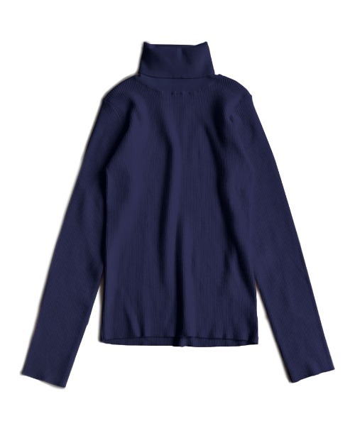 zootie（ズーティー）の「【新感覚のなめらかタッチ！】チクチクしない なめらかリブニット［タートルネック］（ニット/セーター・レディース・レッド/ライトベージュ/ブラック/ロイヤルブルー/ブラウン/チャコール/ライトピンク/杢グレー/アイボリー/ダークカーキ/イエロー系その他/ネイビー・LL/L/M）」の16枚目の写真