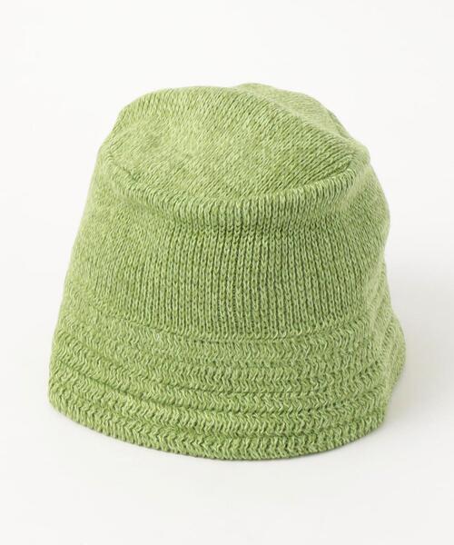 green label relaxing(グリーンレーベルリラクシング)の「GLR ニットバケット / 帽子(ハット・キッズ・ライム/ブラック/オフホワイト・FREE)」の1枚目の写真