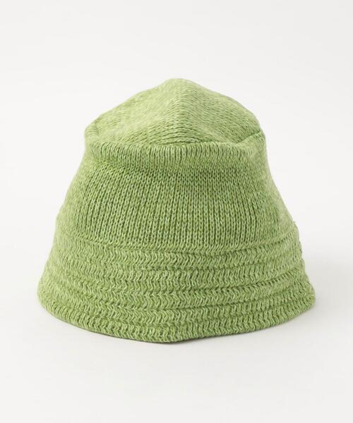 green label relaxing(グリーンレーベルリラクシング)の「GLR ニットバケット / 帽子(ハット・キッズ・ライム/ブラック/オフホワイト・FREE)」の9枚目の写真