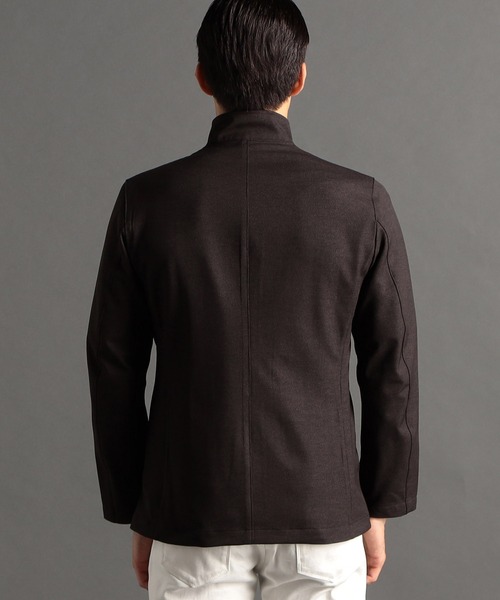 MONSIEUR NICOLE(ムッシュニコル)の「ドビーツイルプリント スタンドカラーブルゾン(ブルゾン・メンズ・ブラック/ブラウン/ネイビー・MEDIUM/LARGE/X-LARGE)」の8枚目の写真