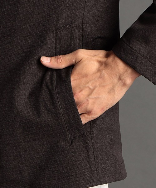 MONSIEUR NICOLE(ムッシュニコル)の「ドビーツイルプリント スタンドカラーブルゾン(ブルゾン・メンズ・ブラック/ブラウン/ネイビー・MEDIUM/LARGE/X-LARGE)」の11枚目の写真