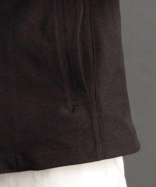 MONSIEUR NICOLE(ムッシュニコル)の「ドビーツイルプリント スタンドカラーブルゾン(ブルゾン・メンズ・ブラック/ブラウン/ネイビー・MEDIUM/LARGE/X-LARGE)」の13枚目の写真