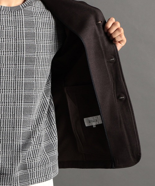 MONSIEUR NICOLE(ムッシュニコル)の「ドビーツイルプリント スタンドカラーブルゾン(ブルゾン・メンズ・ブラック/ブラウン/ネイビー・MEDIUM/LARGE/X-LARGE)」の15枚目の写真