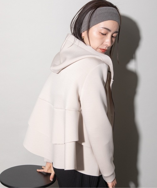 セール】ダンボールニット フリルジップパーカ（パーカー）｜MHBG