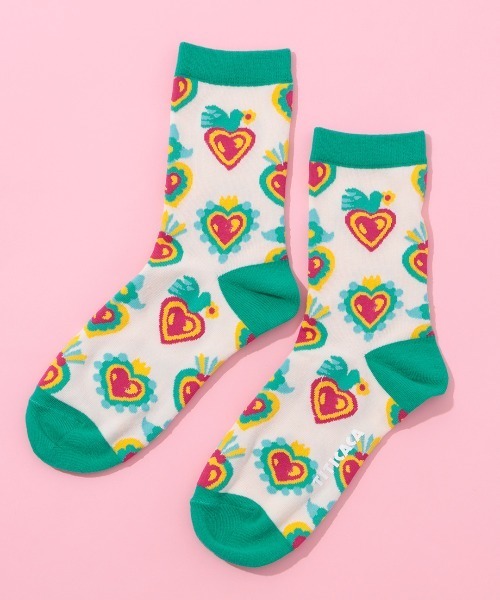 チチカカ（チチカカ）の「コラソンソックス 23-25cm（ソックス/靴下・レディース・ブラウン/ブラック/ホワイト・FREE）」の2枚目の写真