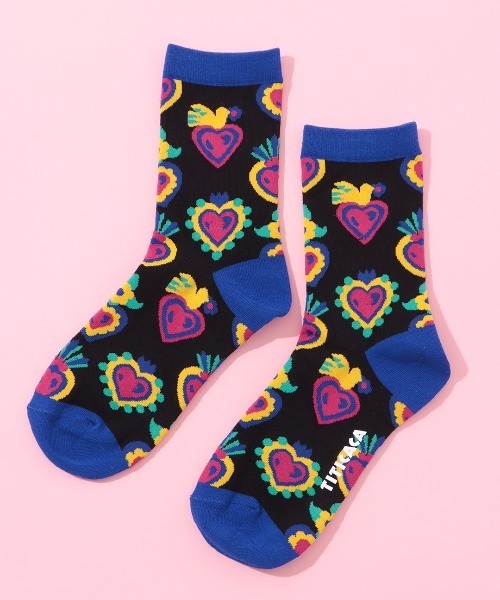 チチカカ（チチカカ）の「コラソンソックス 23-25cm（ソックス/靴下・レディース・ブラウン/ブラック/ホワイト・FREE）」の3枚目の写真