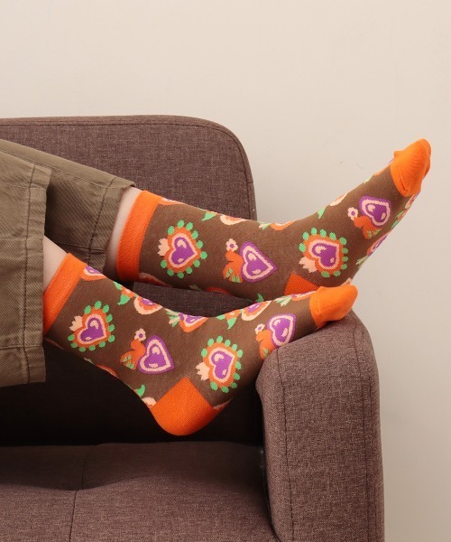 チチカカ（チチカカ）の「コラソンソックス 23-25cm（ソックス/靴下・レディース・ブラウン/ブラック/ホワイト・FREE）」の7枚目の写真