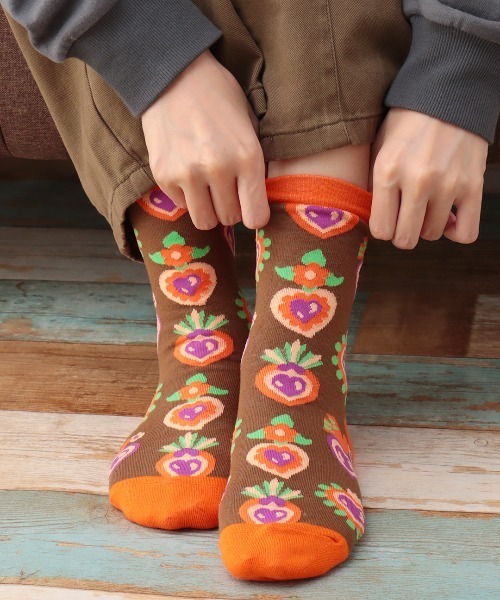 チチカカ（チチカカ）の「コラソンソックス 23-25cm（ソックス/靴下・レディース・ブラウン/ブラック/ホワイト・FREE）」の8枚目の写真