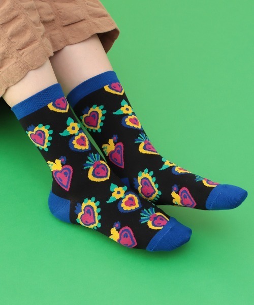 チチカカ（チチカカ）の「コラソンソックス 23-25cm（ソックス/靴下・レディース・ブラウン/ブラック/ホワイト・FREE）」の9枚目の写真