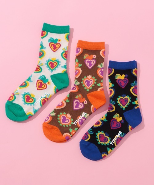 チチカカ（チチカカ）の「コラソンソックス 23-25cm（ソックス/靴下・レディース・ブラウン/ブラック/ホワイト・FREE）」の10枚目の写真