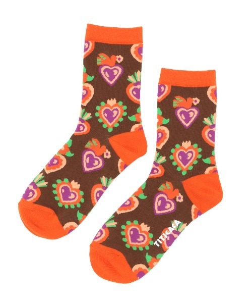 チチカカ（チチカカ）の「コラソンソックス 23-25cm（ソックス/靴下・レディース・ブラウン/ブラック/ホワイト・FREE）」の12枚目の写真