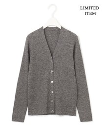 【WEB限定・洗える】エクストラファインメリノ リブニットカーディガン