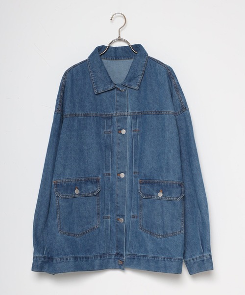 ピンタックデニムジャケット（デニムジャケット）｜Bonjour Sagan