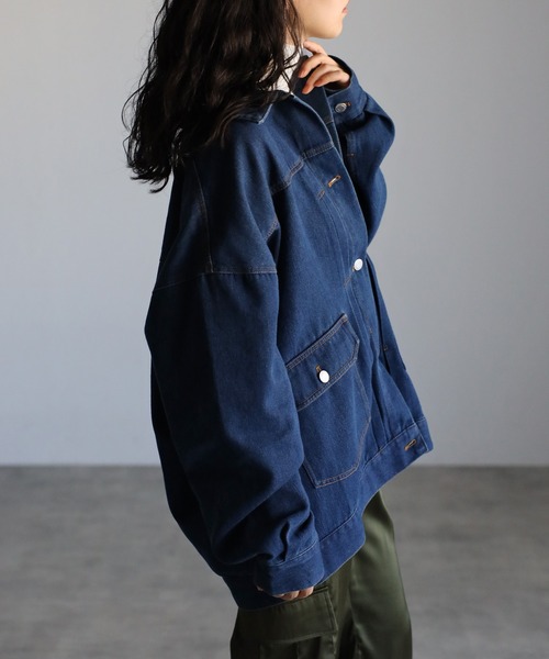 ピンタックデニムジャケット（デニムジャケット）｜Bonjour Sagan