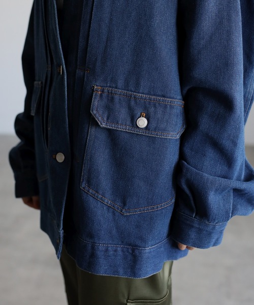 ピンタックデニムジャケット（デニムジャケット）｜Bonjour Sagan