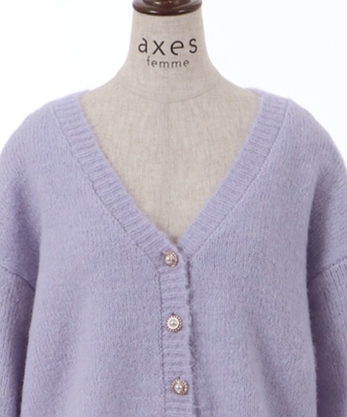 axes femme(アクシーズファム)の「バックレースアップニットカーディガン(カーディガン/ボレロ・レディース・クリーム/ラベンダー/モカ・FREE)」の11枚目の写真