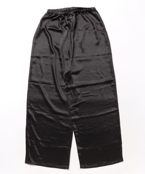 wee9s(ウィークス)の「relax satin pants / リラックスサテンパンツ(その他パンツ・レディース・ホワイト/クリーム/ブラック・FREE/LONG)」の6枚目の写真