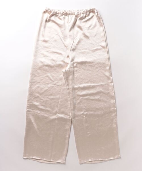 wee9s(ウィークス)の「relax satin pants / リラックスサテンパンツ(その他パンツ・レディース・ホワイト/クリーム/ブラック・FREE/LONG)」の5枚目の写真