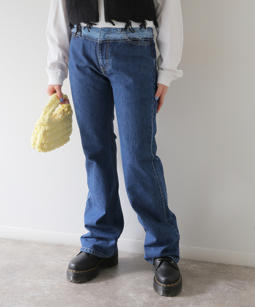 デニムパンツ 【eenie / イーニー】Shade Flared Denim