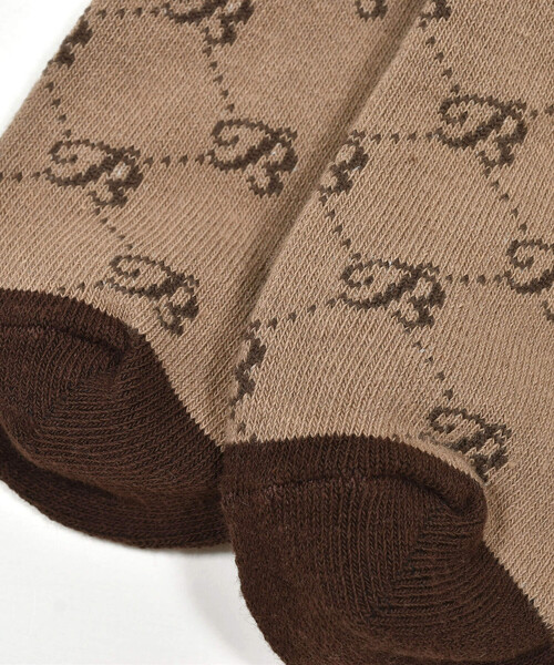 BeBe（ベベ）の「ロゴジャガードオーバーニーハイソックス (15~24cm)（ソックス/靴下・キッズ・グレー系その他/ベージュ系その他・21.0cm/24.0cm/19.0cm/17.0cm）」の7枚目の写真