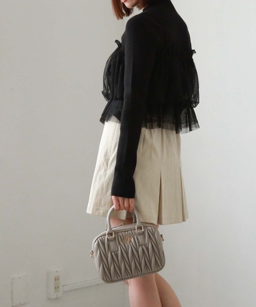 archives(アルシーヴ)の「ウェーブキルトミニボストン(ボストンバッグ・レディース・ブラック/グレー/アイボリー・FREE)」の13枚目の写真