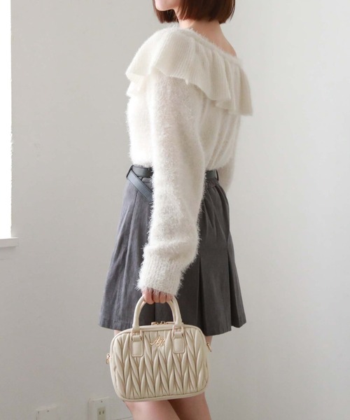 archives(アルシーヴ)の「ウェーブキルトミニボストン(ボストンバッグ・レディース・ブラック/グレー/アイボリー・FREE)」の20枚目の写真