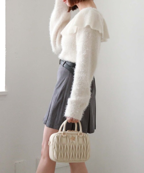 archives(アルシーヴ)の「ウェーブキルトミニボストン(ボストンバッグ・レディース・ブラック/グレー/アイボリー・FREE)」の21枚目の写真