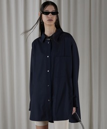 PRANK PROJECT | 【24SPRING PRE ORDER】ウーステッドアシメスリットオーバーシャツ / Worsted Asymmetry Slit Over Shirt(シャツ/ブラウス)