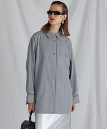 PRANK PROJECT | 【24SPRING PRE ORDER】ウーステッドアシメスリットオーバーシャツ / Worsted Asymmetry Slit Over Shirt(シャツ/ブラウス)