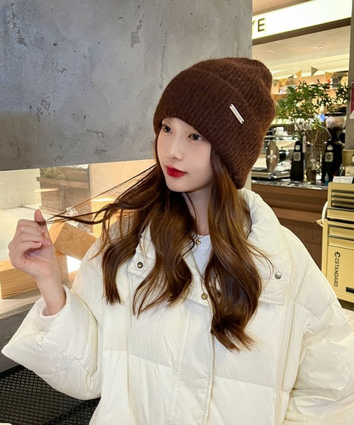 HALEY PESCA/シンプルウールライクニット帽（ニットキャップ/ビーニー