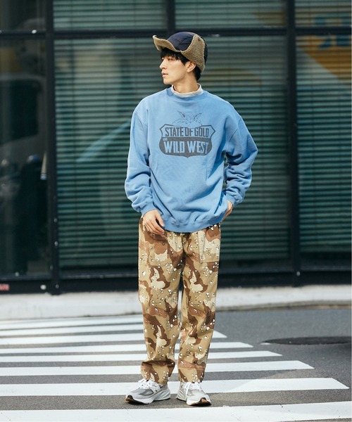 JOURNAL STANDARD relume(ジャーナルスタンダード レリューム)の「【NATIONBRANKS / ネーションブランクス】 プリントクルーネックスウェット(スウェット・メンズ・ブラック/ライトグレー/ブルー系その他・MEDIUM/LARGE)」の5枚目の写真