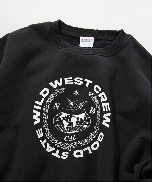 JOURNAL STANDARD relume(ジャーナルスタンダード レリューム)の「【NATIONBRANKS / ネーションブランクス】 プリントクルーネックスウェット(スウェット・メンズ・ブラック/ライトグレー/ブルー系その他・MEDIUM/LARGE)」の7枚目の写真