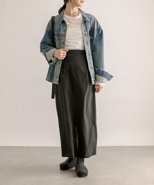 RIVE DROITE（リヴドロワ）の「シアーヘムタイトスカート（スカート・レディース・ホワイト/ブラック・38/36）」の20枚目の写真