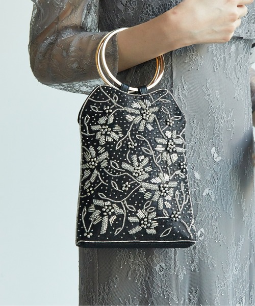 Thevon（ゼボン）の「【オケージョン】リングハンドルビジューバッグ（ハンドバッグ・レディース・グレー/ベージュ/ブラック・FREE）」の13枚目の写真