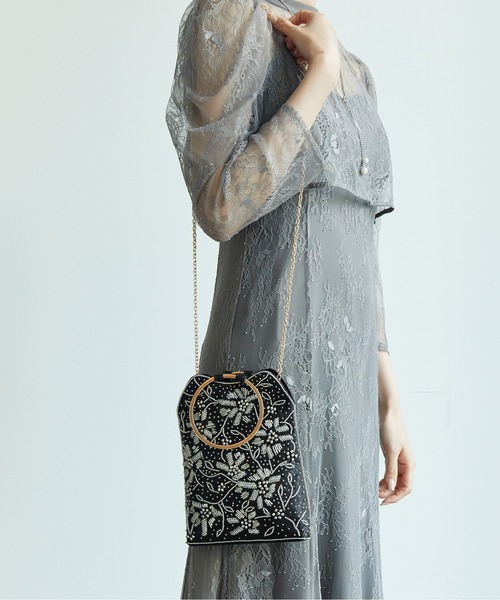 Thevon（ゼボン）の「【オケージョン】リングハンドルビジューバッグ（ハンドバッグ・レディース・グレー/ベージュ/ブラック・FREE）」の12枚目の写真