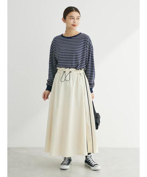 Green　Parks（グリーンパークス）の「マシュマロタッチボーダープルオーバー（Tシャツ/カットソー・レディース・オフホワイト/ピンク/グリーン/ネイビー・FREE）」の10枚目の写真