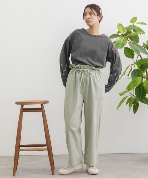 POU DOU DOU(プードゥドゥ)の「フリルウエストサス付きパンツ(その他パンツ・レディース・ブルー/ブラック/レッド・3)」の22枚目の写真